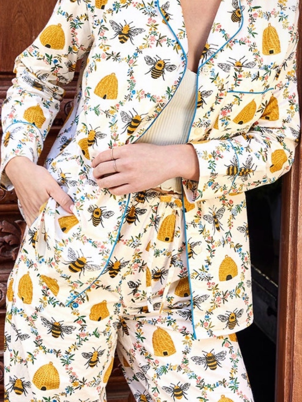 NWT Printfresh Sweet Bee Organic Cotton Pajama Set Size M - Picture 6 of 6